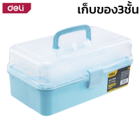 กล่องเก็บอะไหล่ 3 ชั้น กล่องเก็บของอเนกประสงค์ กล่องเก็บของ storage box 18x35x34ซม. เก็บเครื่องเขียน เครื่องใช้ เก็บยา เครื่องมือต่างๆ Seabuy