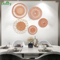 Dolity เครื่องตกแต่งฝาผนังศิลปะตกแต่งผนังจักสานหวายสำหรับร้านอาหารโรงแรมห้องอาหาร