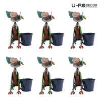 U-RO DECOR กระถางดอกไม้ รุ่น DOG (สีน้ำเงิน) ขายยกลัง 6 ชิ้น/กล่อง