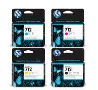 หมึก HP 712 BK,C,M,Y  ของแท้ ออกใบกำกับภาษีได้ FOR HP DesignJet T210, T230, T250, T630, T650 Printer series