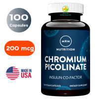 MRM Nutrition, Chromium Picolinate 200 mcg, 100 Vegan Capsule โครเมี่ยม พิโคลิเนต