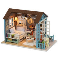 CUTEBEE Doll House Miniature DIY Dollhouse With Furnitures Wooden House Toys For Children Holiday Times Z009