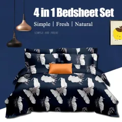 Bedsheet 4in1 Hotel Quality Pillowcase 4 In 1 Bedsheet Double Size