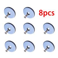 ♧◎○ 8pcs Chair Caps Table Foot Pads with Screws Rubber Non-slip Furniture Legs Protector Bed Sofa Legs Bottom Covers Transparent Cap