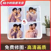 [Fast delivery]High-end palace grid photo frame table photo custom wall hanging creative photo album frame baby crystal combination plus printing and photo washing