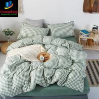 Green grid Duvet Cover 220x240 Pillowcase 3Pcs,Bedding Set,200x230 Quilt Cover,Blanket Cover, Bed Sheet, Double Queen King Size