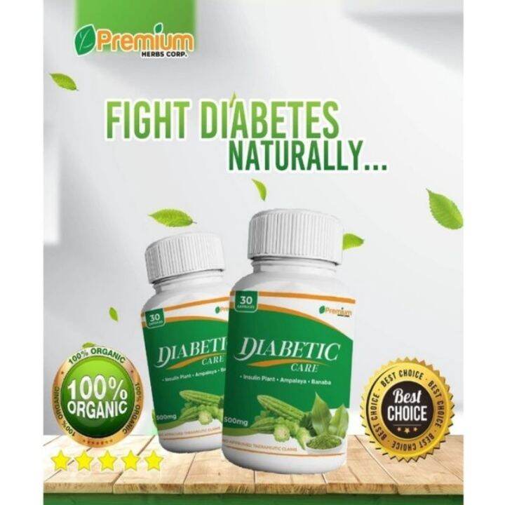 Diabetic Care Supplement (30 Capsules) Infused with Insulin Plant