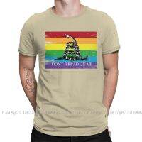 DonT Tread On Me T-Shirt Men Top Quality 100% Cotton Short Summer Sleeve Gadsden Flag Lgbt Casual Shirt Loose