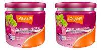 Lolane natura hair treatment for preventing hair fall peptide&amp;beetroot 500g.โลแลน เนทูร่า สำหรับผมขาดหลุดร่วง 500กรัม (แพค 2ชิ้น) สีชมพู