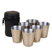 【YF】▪  4pcs/Set 30ml Outdoor Camping Tableware Cups Set Supplies Wine Beer Cup Whiskey Mugs Drinkware