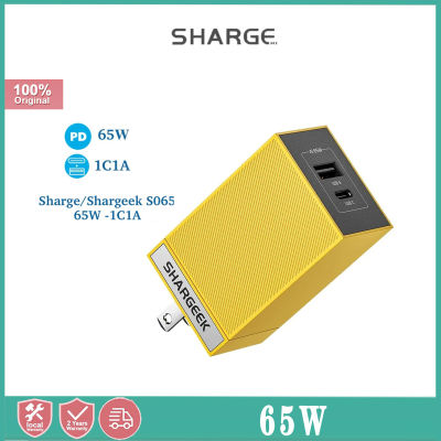 Shargeek/shargeek USB C ที่ชาร์จ GaN 65W 2-Port PPS PD 3.0พับได้อะแดปเตอร์ชาร์จไฟเร็วสำหรับ Dell XPS iPhone Samsung