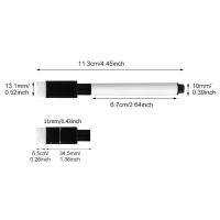 +【； 20Pcs School Office Stationery Drawing Dry Wipe Black Magnetic Gift Marker Classroom Fine Tip Student With Eraser Whiteboard Pen