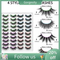 GORGESITY ขนตาปลอมทำด้วยมือ Wi Flared ธรรมชาติ Lash Extension ขนตาปลอม3D Crisscross Mink