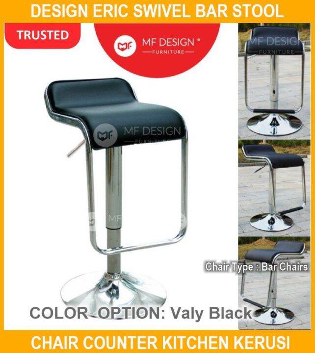 Eric Swivel Bar Stool Chair Counter Kitchen Kerusi Bar Height