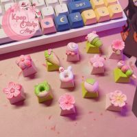 Keycaps Keycapsft คอลเลกชันคอลเลกชันดอกไม้เชอร์รี่