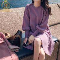 【Ladies shop】 SMTHMA ใหม่ฤดูใบไม้ผลิเกาหลีชุดผู้หญิงถัก O Versize แขนโคมไฟ FashionSweater Vestidos