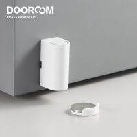 Dooroom Brass Door Stops White Black Punch Free Heavy Duty Door Holder Magnetic Invisible Door Stopper Catch Door Hardware Locks