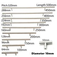 ▨┋◄ Furniture Handles 50mm-500mm Stainless Steel T Bar Handles for Furniture Cabinet Knobs and Handles Pull for Cupboard Door