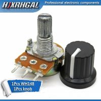 ▬❈ 1pcs WH148 B10K B20K B50K B100K 3pin 15mm 1K 2K 5K 10K 20K 50K 100K 250K 500K 1M hjxrhgal 1pcs knob Potentiometer knob