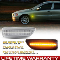 2Pcs LED Seqeuntial Blinker Side Marker Turn Signal Lights for Volvo S60 S80 V70 XC70 XC90 MK1 Car Indicator Dynamic Lamps