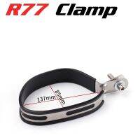 R77ระบบท่อสติกเกอร์กันน้ำติดรถยนต์มอเตอร์ไซค์ Yoshimura Exhaust รถจักรยานยนต์ R77 51มม. ตัวยึดวงแหวนยึดถาวรที่จับคาร์บอนคงที่สำหรับท่อไอเสีย R77