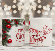 Cốc sứ uống trà cà phê giáng sinh an lành -Quà tặng Noel
