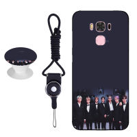 BTS เคสโทรศัพท์สำหรับ5.5 ASUS X00D/ASUS ZenFone3 MAX (ZC553KL) ซิลิคอนนุ่มกรณีที่มีรูปแบบเดียวกันแหวนและเชือก