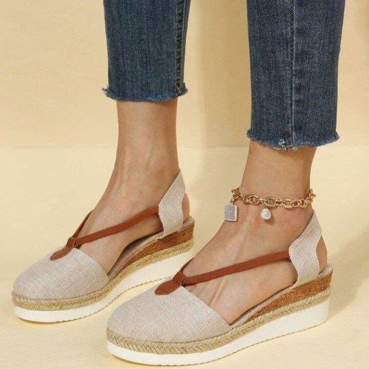 2023-baotou-sandals-women-bow-wedge-color-matching-leisure-platform-sandal-shoes-fish-mouth-big-yards