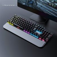 104-key USB Wired RGB Green Axis Mechanical Gaming Metal Gaming Keyboard Basic Keyboards