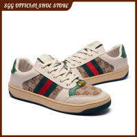 SGG Gucci รองเท้าผ้าใบสกปรกรองเท้าสีตุ่นสำหรับทั้งหญิงและชายรองเท้าผ้าใบลำลอง