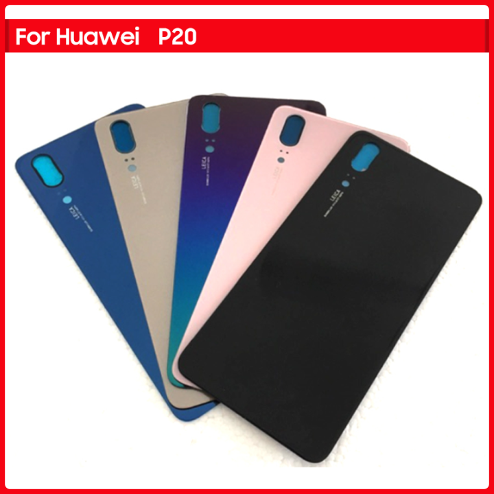 ใหม่สำหรับหัวเว่ย P20 EML-L09 EML-L29แบตเตอรี่ปกหลังประตูด้านหลังแผง ...