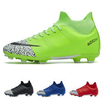 New High Ankle Soccer Shoes Men Breathable Outdoor High-top Football Boots Turf Soccer Cleats AG Women Soft Football Shoes