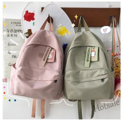 【hot sale】✹ C16 2022 New Style Japanese Korean Backpack Student Solid Color School Bag Cute Travel