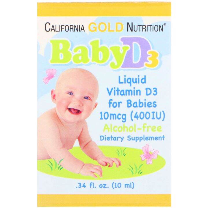 [PREORDER] CALIFORNIA GOLD NUTRITION BABY VITAMIN D3 DROPS 400 IU .34
