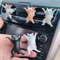 Car Air Freshener Funny Kitty Pose Diffuser Cute Cat Posture Air Fragrance AC Vent Kitten Aroma Auto Perfume