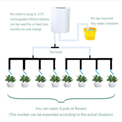 Inligent Garden Automatic Watering Pump Controller Indoor Plants Drip Irrigation Device Water Pump Timer Watering System Kit