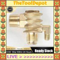 TheToolDepot ขั้วต่อแบบเกลียวตัวผู้ทำจากทองเหลืองวาล์วตรวจสอบแบบ Pneumatic 3พอร์ตตัวเชื่อมต่อแบบส่วนต่อแยกตัวเชื่อมต่อทางเดียว