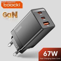 Hjghfhf Toocki GaN 67W ชาร์จเร็ว4.0 3.0 USB C ตัวชาร์จไฟสำหรับ iPhone 14 13 USB-C TypeC