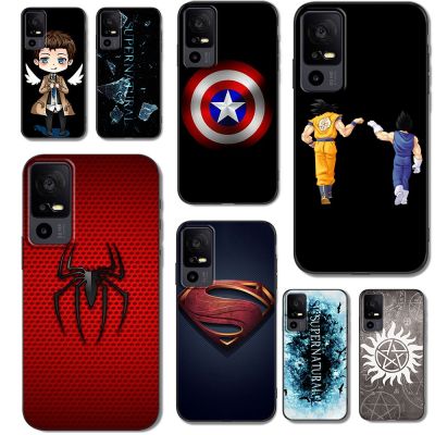 Case For TCL 40R 5G Case Back Phone Cover Protective Soft Silicone Black Tpu Brand Logo