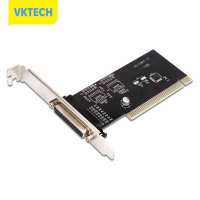 [Vktech] PCI ขนาน LPT 25Pin DB25เครื่องพิมพ์พอร์ตคอนโทรลเลอร์อะแดปเตอร์สำหรับเดสก์ท็อป