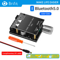 Brifit ZK-502L 2*50W บอร์ดขยายเสียงดิจิตอลมินิบลูทูธ 5.0 บอร์ดขยายเสียง HIFI พลังงานสูง 2.0 โมดูลขยายเสียงสเตอริโอ DC5-24V