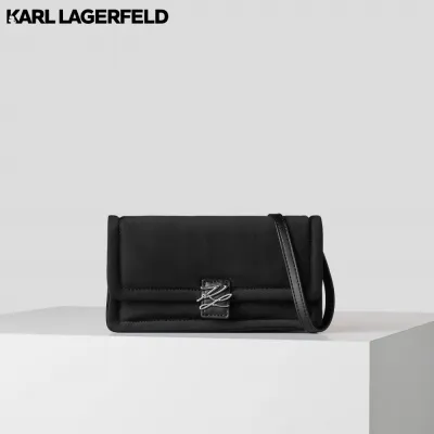 KARL LAGERFELD - K/AUTOGRAPH SOFT NYLON PHONE POUCH BLACK 231W3224 เคสและซองมือถือ