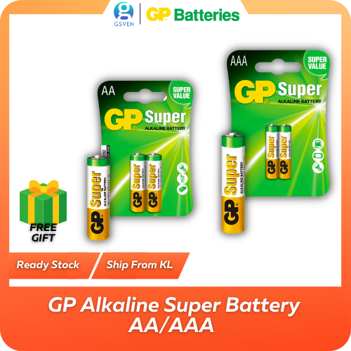 GP Super Alkaline AA / AAA Battery 100 Original(Gsven) Lazada