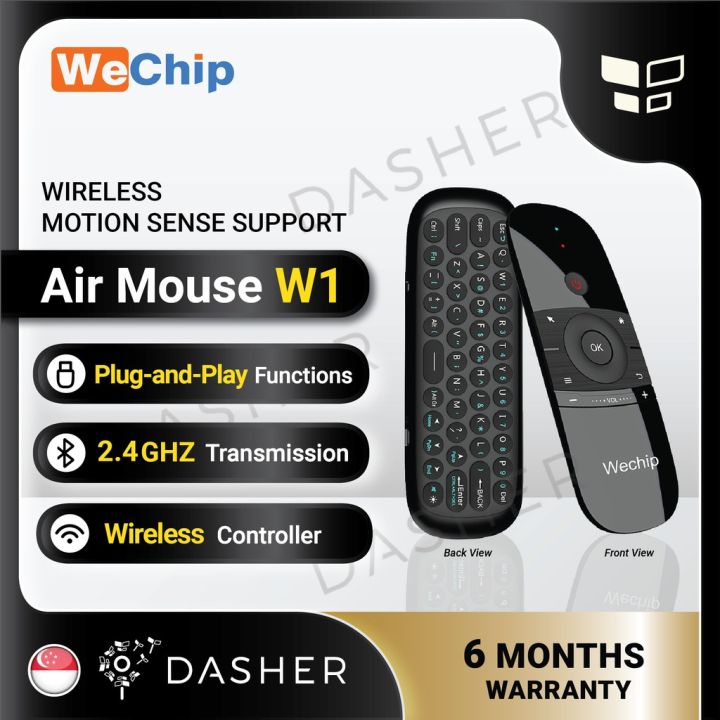 Wechip W1 2.4G Air Mouse Wireless Keyboard Remote Control 6-Aixs sensor for Android TV Laptop Projector Tv box