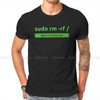 Sudo เสื้อยืด Command เขียนโปรแกรมแบบพิเศษเสื้อยืดพิมพ์ลายลินุกซ์ผ้าฝ้าย100% ฤดูร้อนท็อปส์ซูคอรอบใหม่