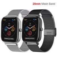 （Bar watchband）ห่วงสายนาฬิกาแบบถัก20มม. สำหรับ Huami Amazfit GTS 4 3 2 2e,สายนาฬิกาสแตนเลสสตีลขนาดเล็กสำหรับ GTR 42มม. Bip 3 S U Lite Pro