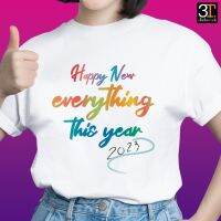 เสื้อปีใหม่ (ลาย EVERYTHING THIS YEAR 2023) ผ้าไมโคร ใส่สบาย พร้อมส่ง