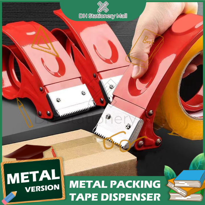 Metal Packing Tape Dispenser Packing Packaging Sealing Cutter Handheld Warehouse Office Supplies