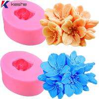 KESHE 2pcs ซิลิโคนทำจากซิลิโคน แม่พิมพ์ดอกซิลิโคน สีชมพูอมชมพู 75.53.5ซม. แม่พิมพ์ดอกไม้3D ทำแม่พิมพ์ซิลิโคน ตกแต่งเค้กตกแต่ง