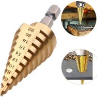 Tool Drill Step Titanium Speed Coated Steel Cone Hole Cutter 4 22mm High Bit Hex drill 4 22MM